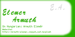 elemer armuth business card